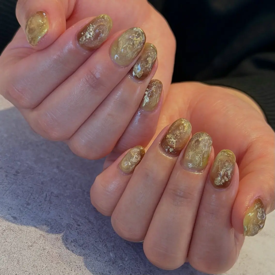 ネイル クリアネイル フラッシュネイル フラッシュマグ フレンチネイル マグネットネイル Luana nailのネイルデザイン