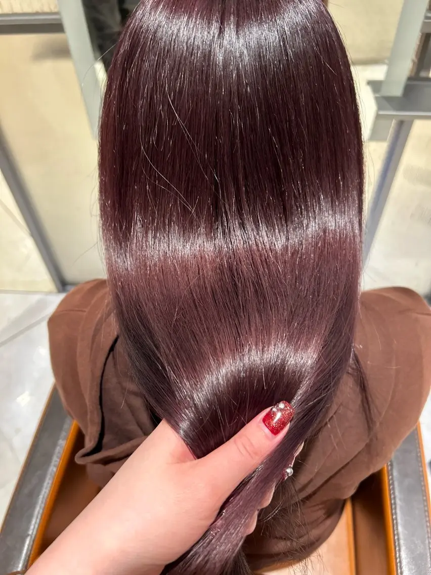 セミロング カラー ヘアカラー 竹内 優来のヘアスタイル