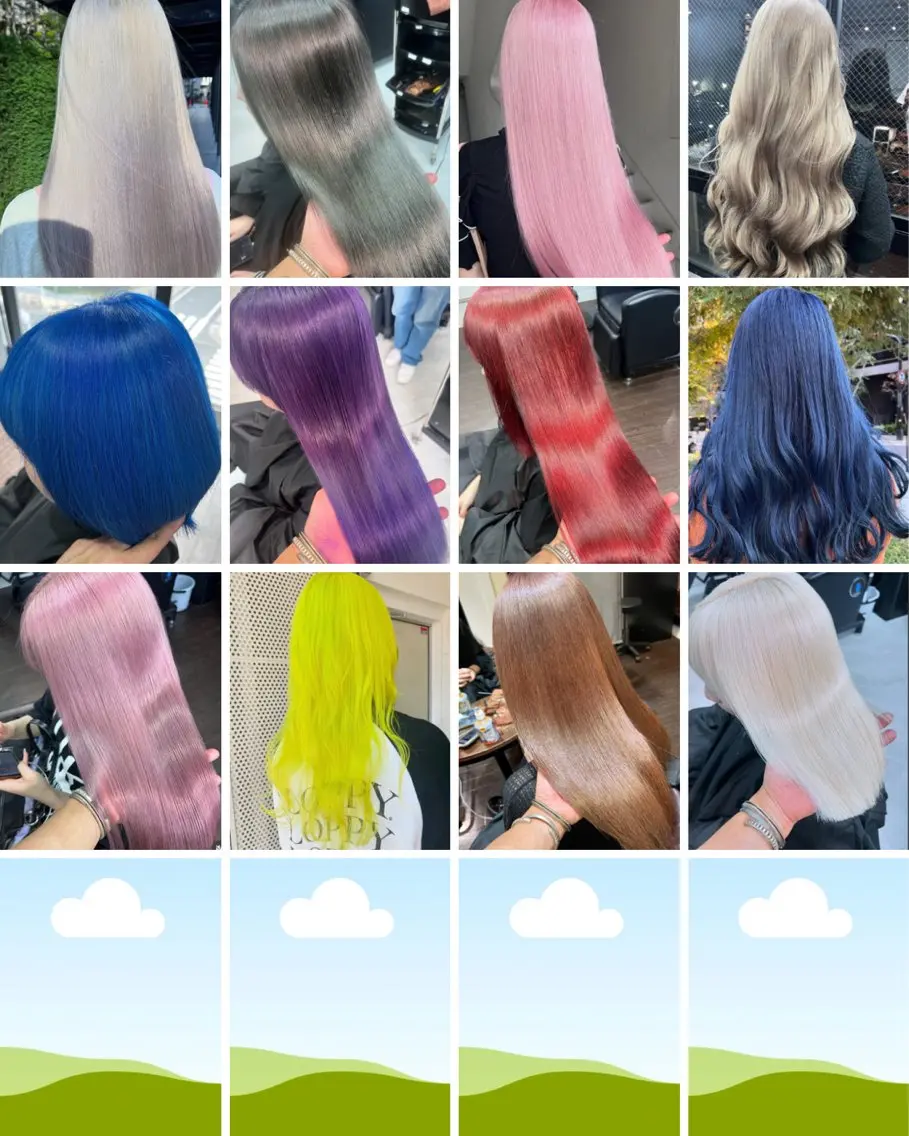 ロング カラー ベージュカラー ブリーチ ブロンド ボルドーカラー ケアブリーチ ヘアカラー Lima/ハイトー ン/ブリーチ/心斎橋のヘアスタイル