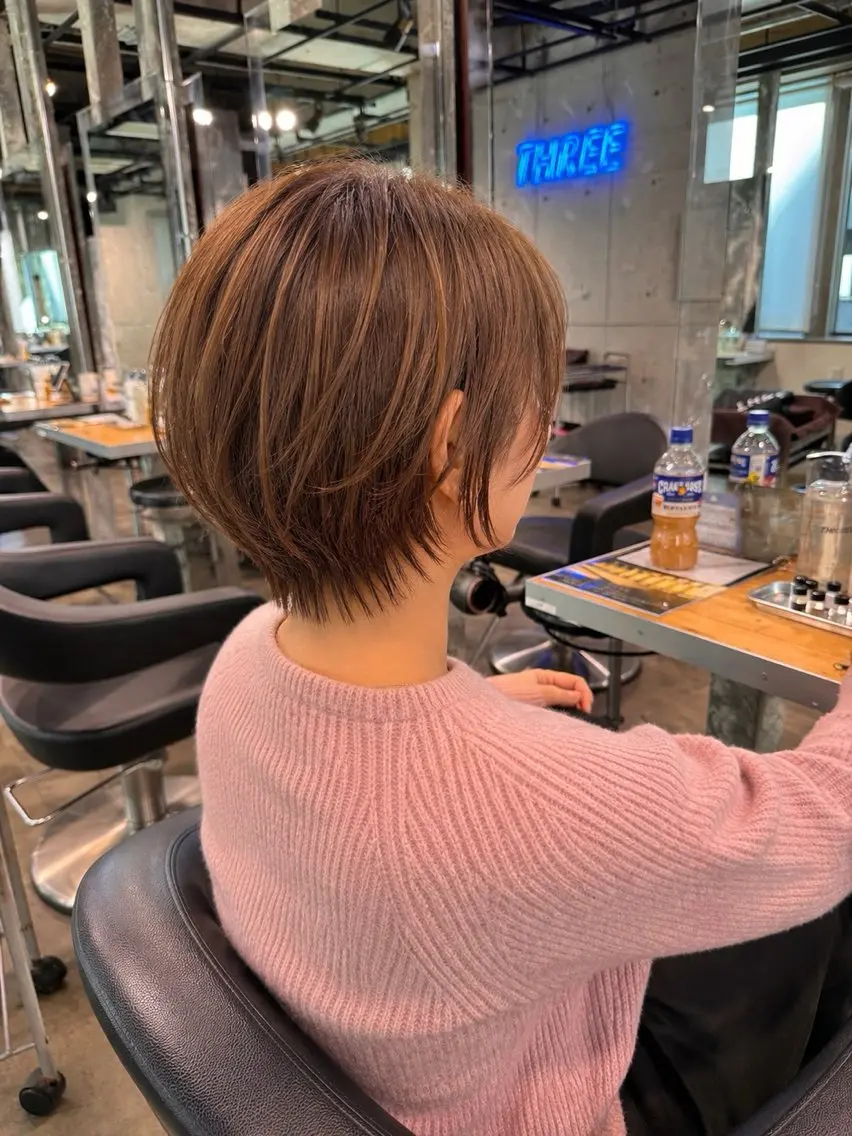 ショート カット ヘアカラー トリートメント ヘッドスパ ヘアセット 🩵オシャレイヤー／ ボブ／ショート🩵のヘアスタイル