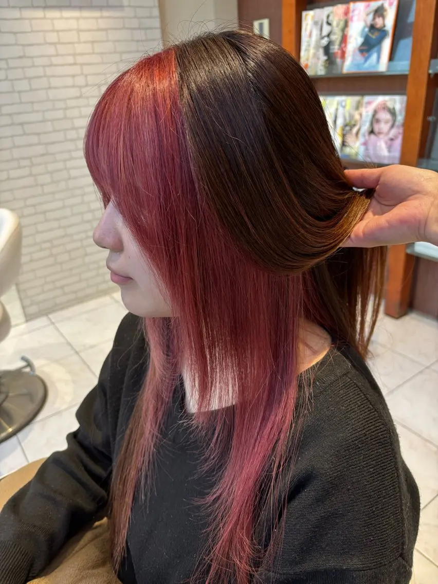 インナーカラー🍎ブリーチ込みの写真