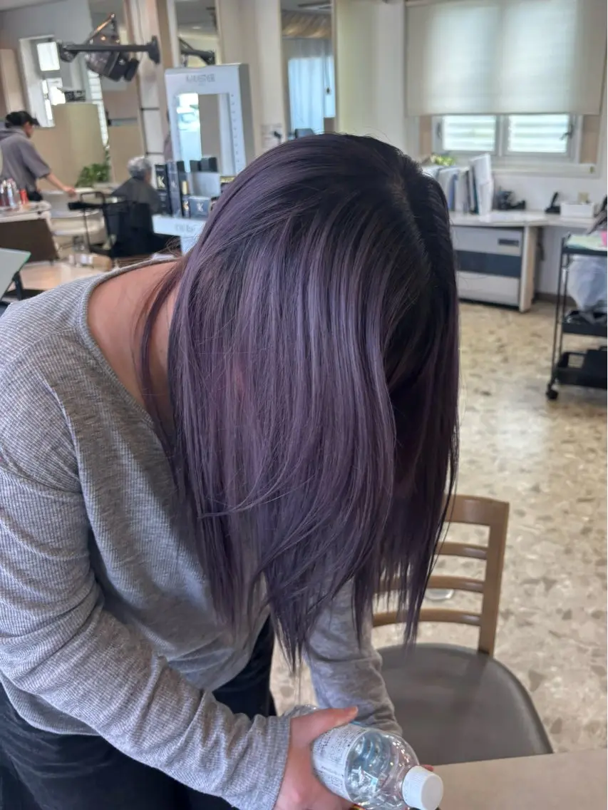 ロング カラー ラベンダーカラー パープルカラー ヘアカラー 山本 きらりのヘアスタイル