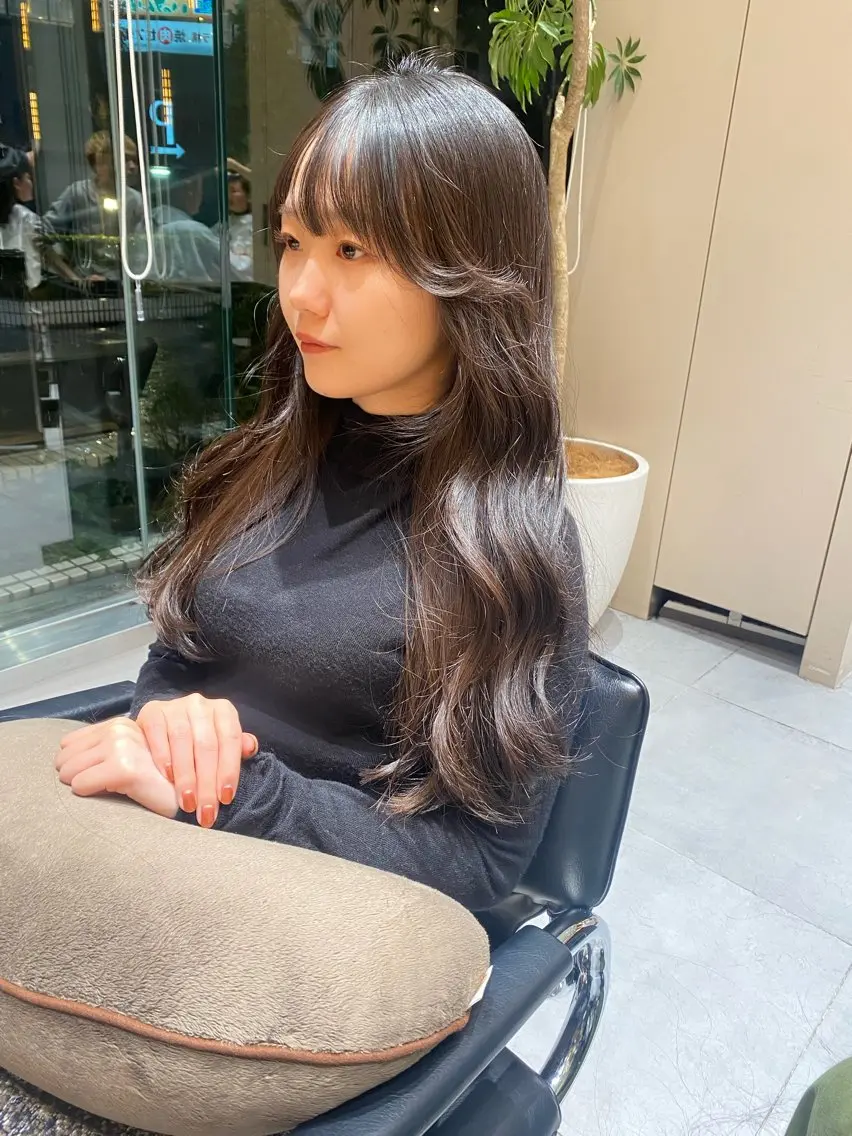 ロング カット ヘアカラー トリートメント ヘアセット 🎀韓国レイヤー 🇰🇷mireiのヘアスタイル