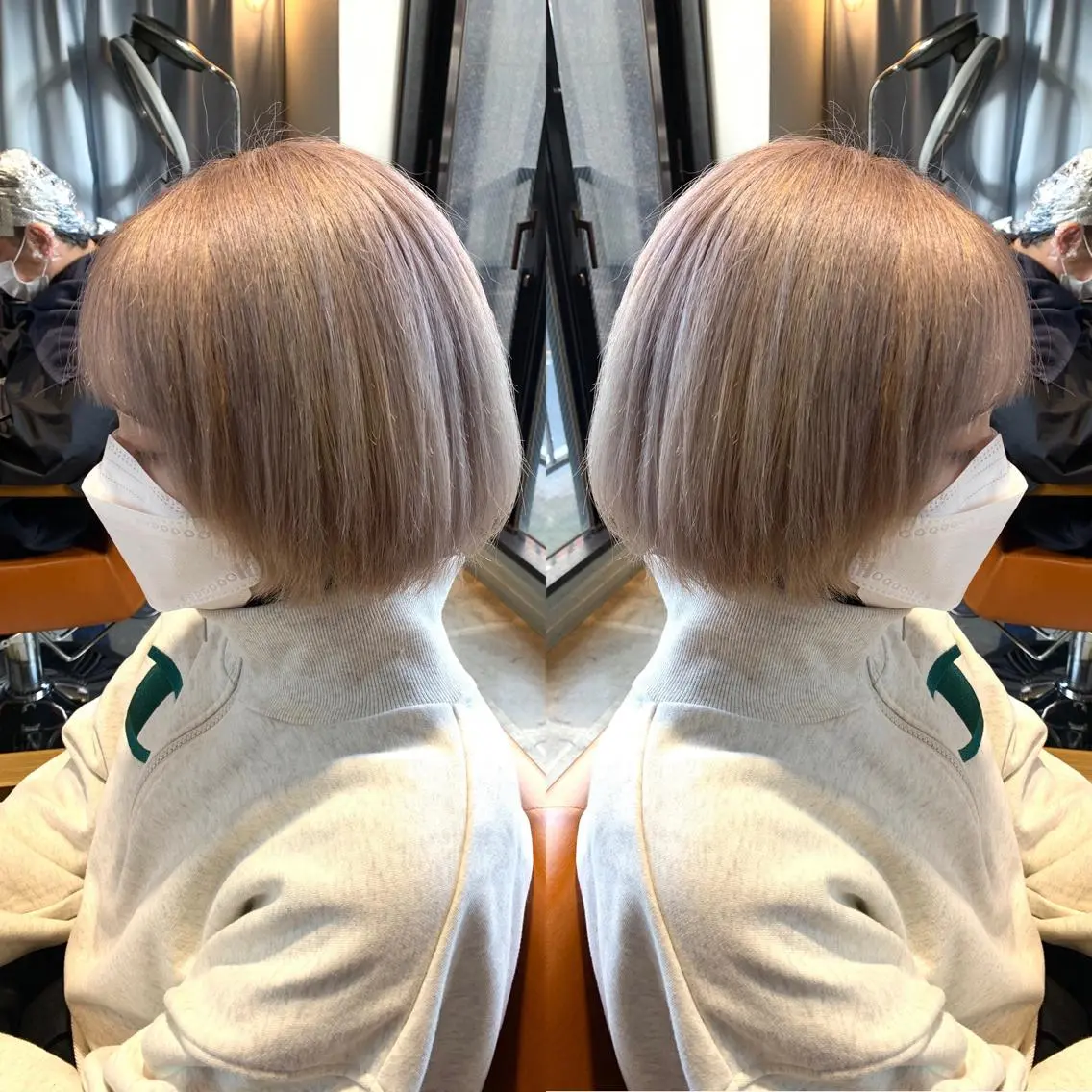 ショート カラー ハイトーンカラー ピンクカラー 韓国🇰🇷 ✂︎hair 内田愛のヘアスタイル