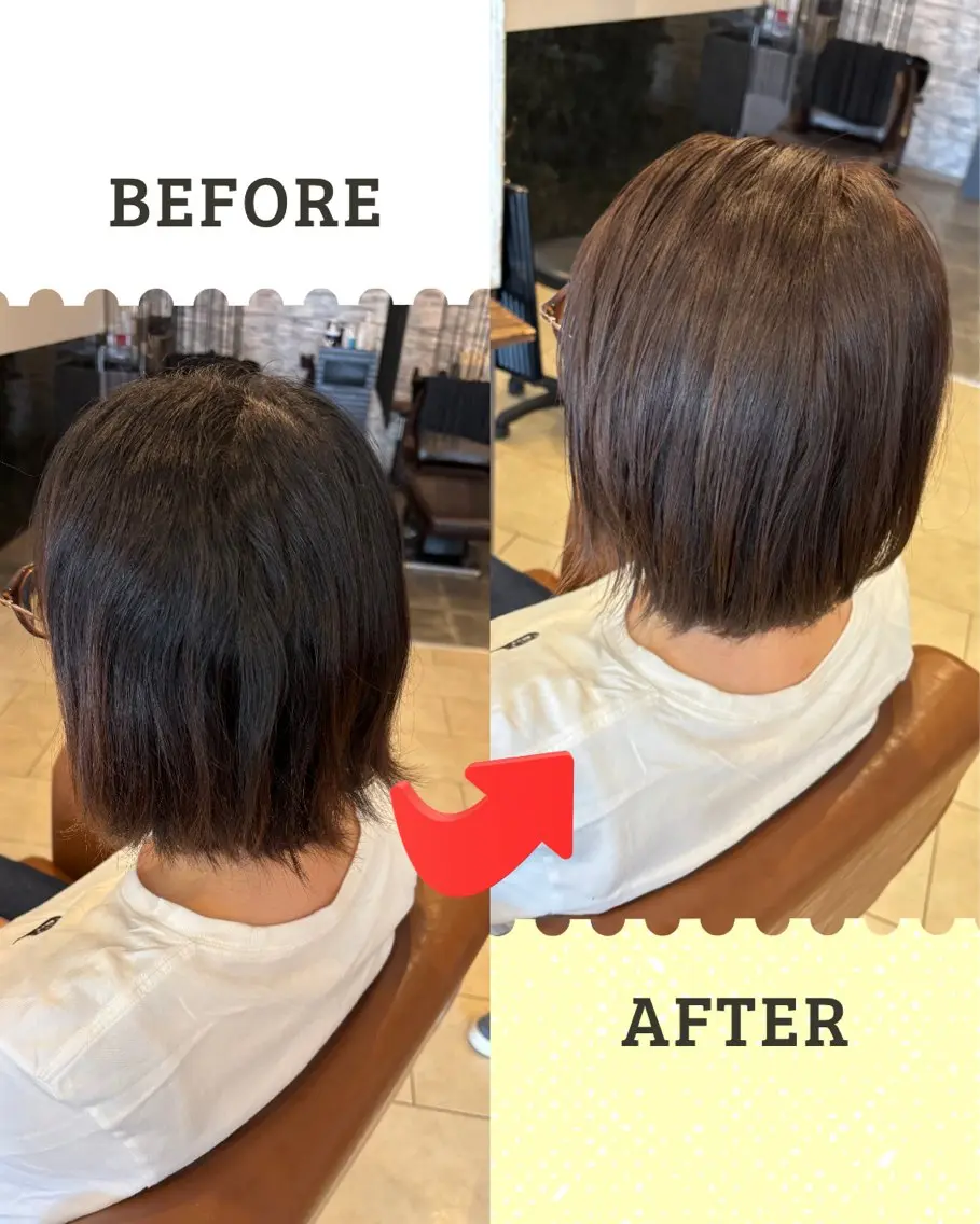 カラー ブリーチ ブリーチなしカラー 縮毛矯正 ヘアカラー 沖本 あやののヘアスタイル