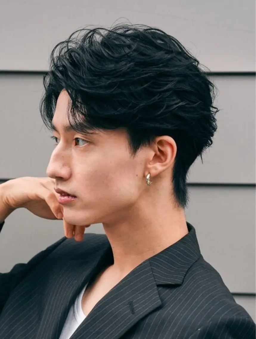パーマ メンズ パーマ 中谷海里/フェザー パーマ/スパイキーのヘアスタイル