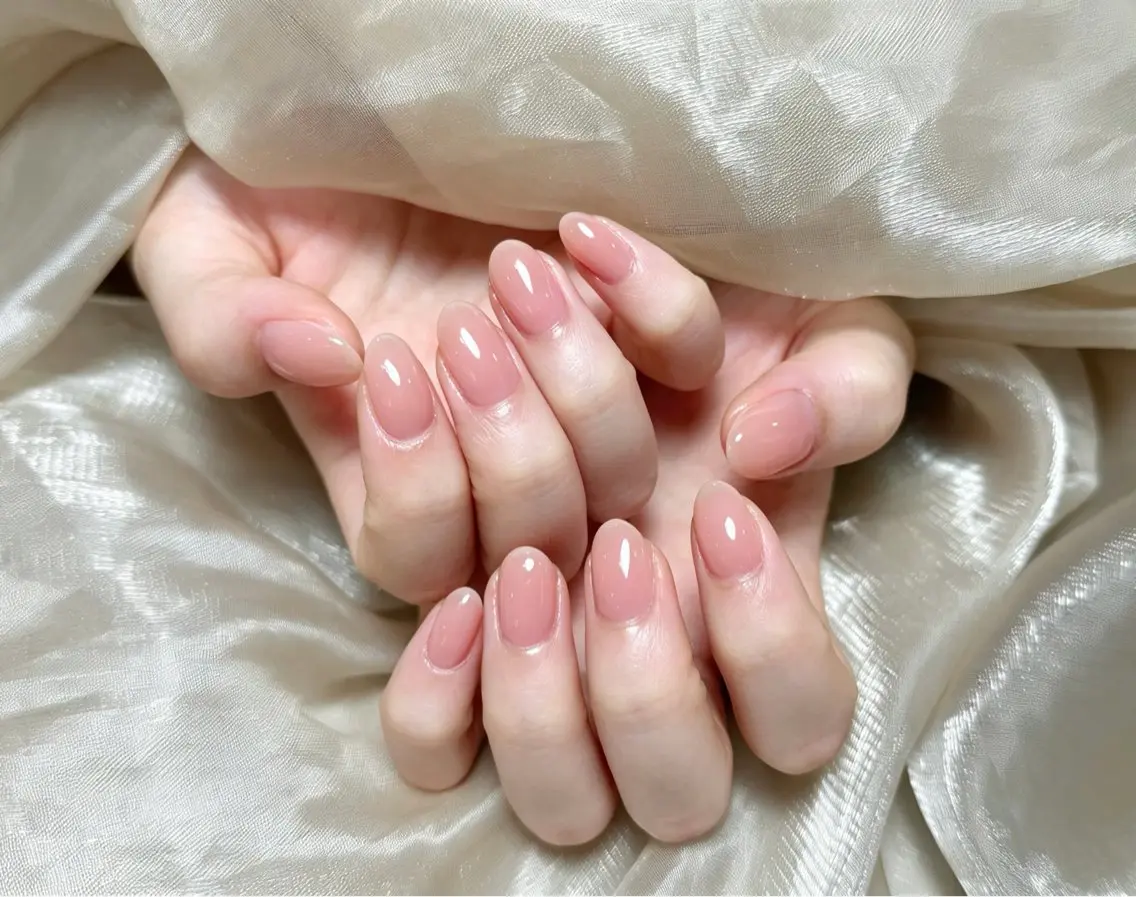 ネイル チークネイル 長さ出し フレンチネイル ジェルネイル 韓国ネイル ハンドネイル Lucky Nail Salon❶のネイルデザイン