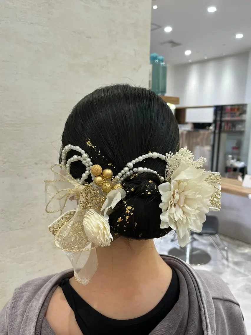 ヘアアレンジ 成人式 着物ヘア ヘアセット Yuzuki/カット モデル募集中のヘアスタイル
