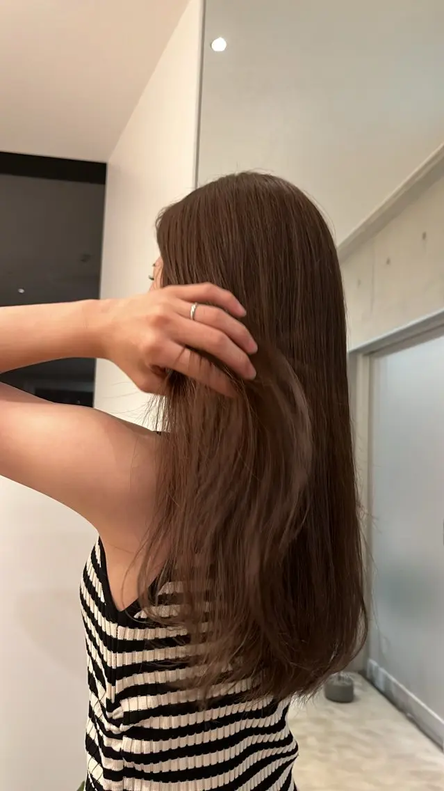 ミディアム カラー she. ハルカのヘアスタイル