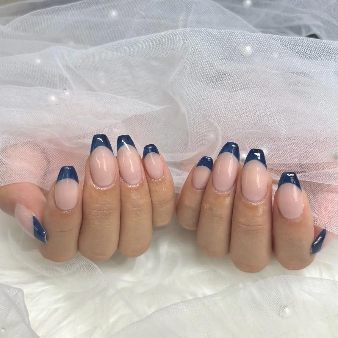 【練習モデル】オフなし🙅♀️フレンチネイル(ベースカラーなし) ¥3,900💅の写真