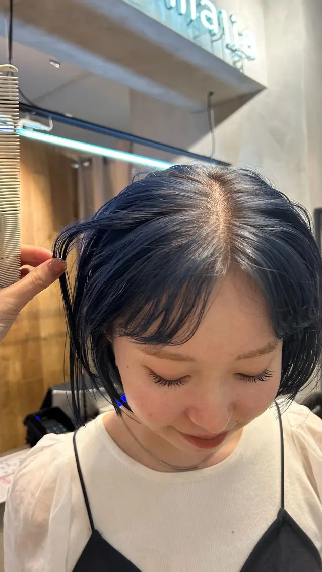 ショート カラー ブルーカラー カット ヘアカラー ❕マンツーマン施術❕ 🍊Moemiのヘアスタイル