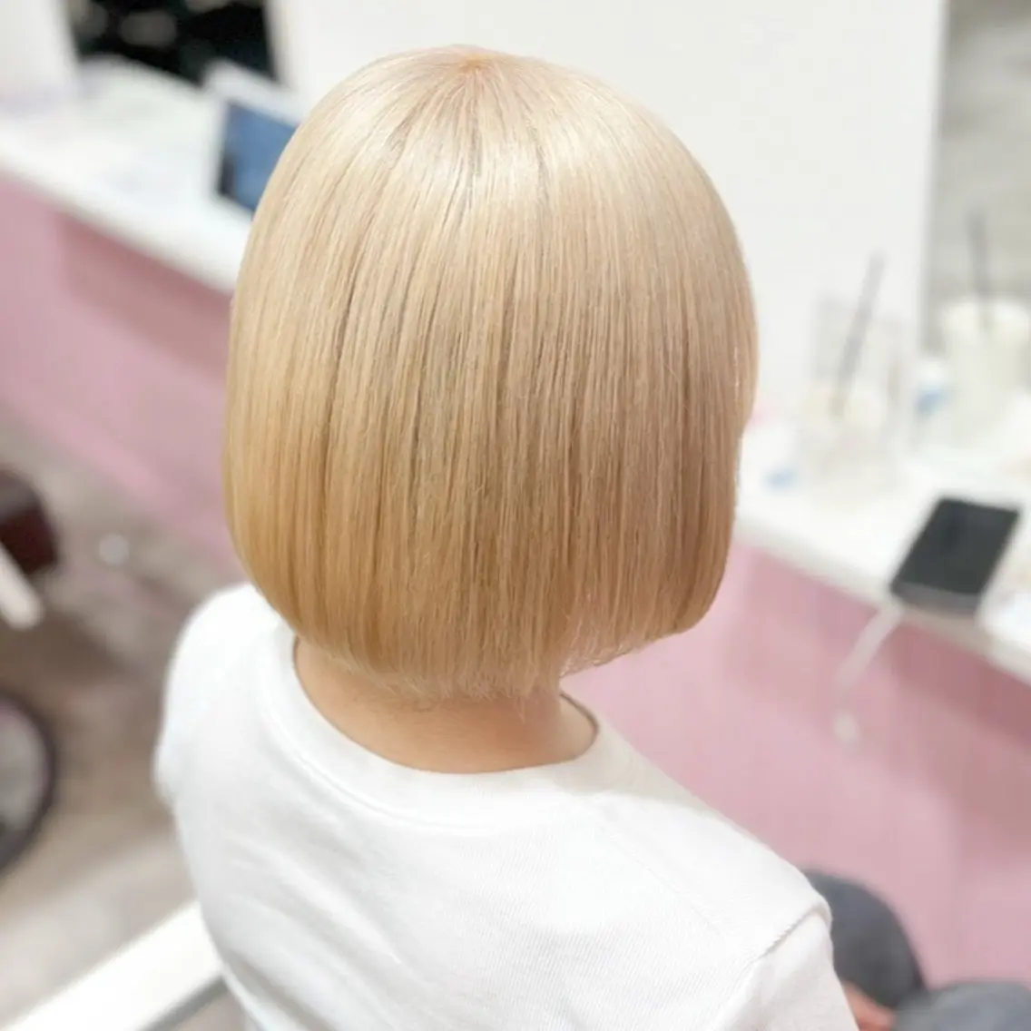 ミディアム カラー ヘアカラー トリートメント 艶髪ハイトーン/ ブロンド/Nagiのヘアスタイル
