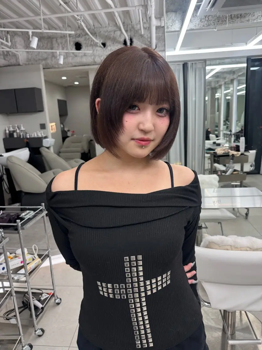 ショート カラー ヘアカラー ヘアセット 栄美容師/kiti /ボブ/ケントのヘアスタイル
