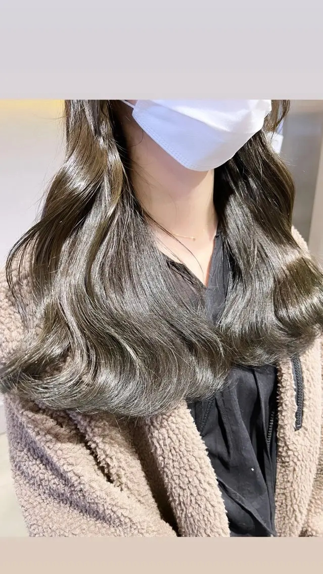 ロング カラー パーマ ヘアアレンジ メンズ 上品＆韓国風 🥀海心🥀のヘアスタイル
