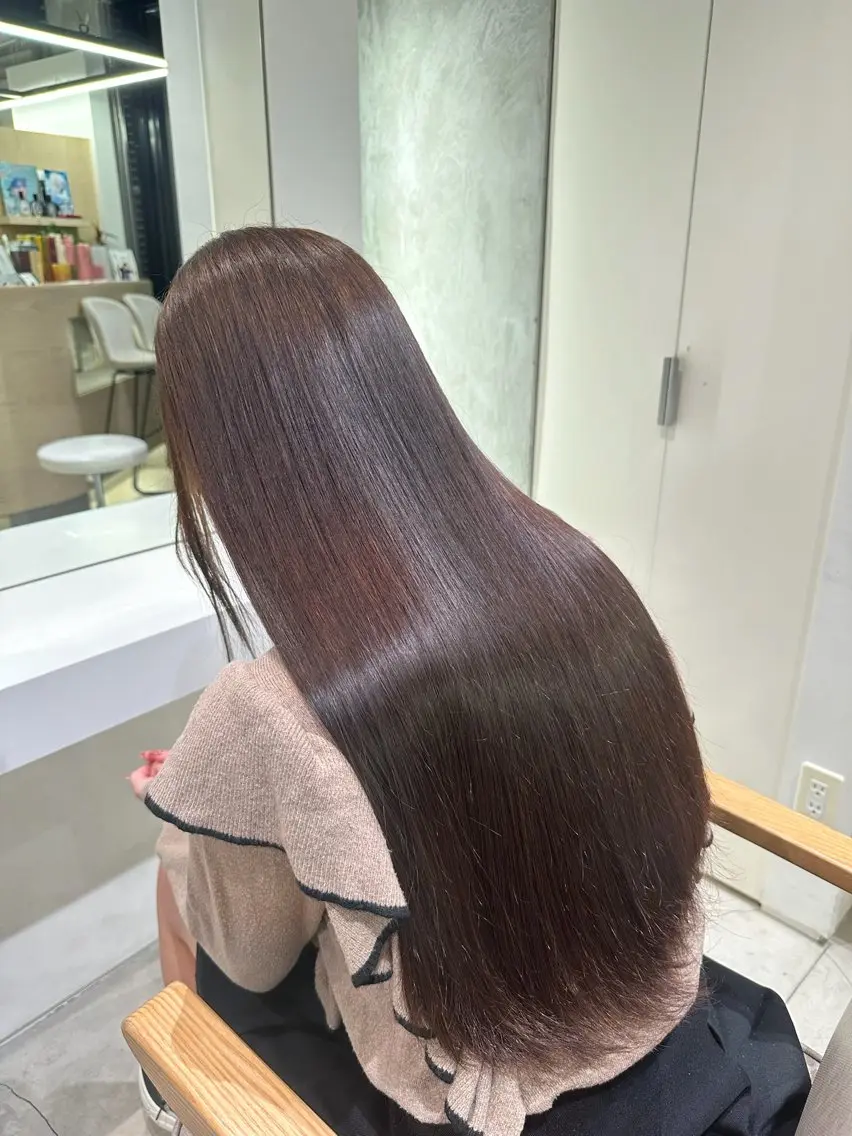 ロング カラー ヘアカラー 新屋敷拓大 艶カラー/縮毛矯正✨のヘアスタイル