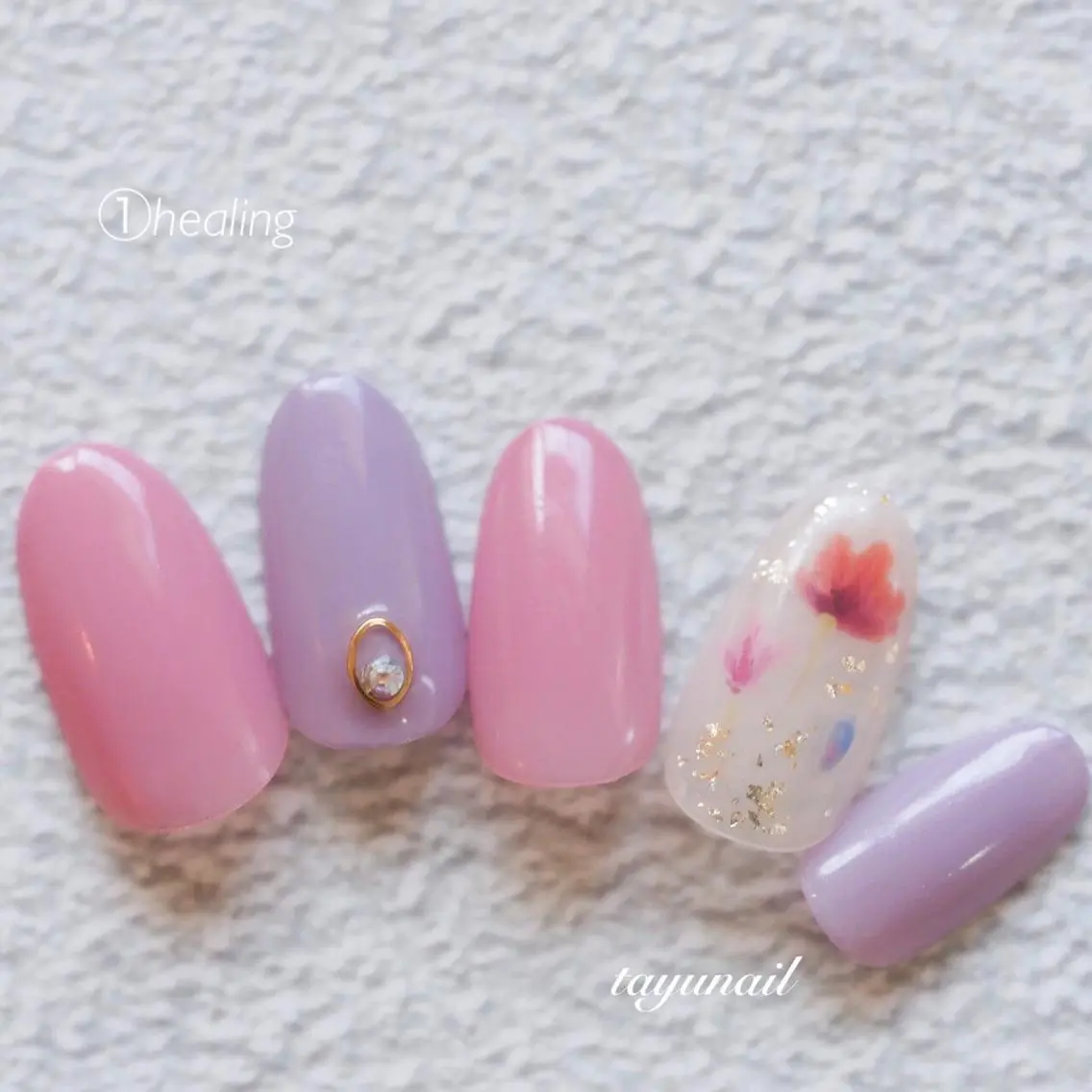 ネイル アートネイル ブルー ジェルネイル ワンカラーネイル パラジェル ネイルサロン 【たゆnail】のネイルデザイン