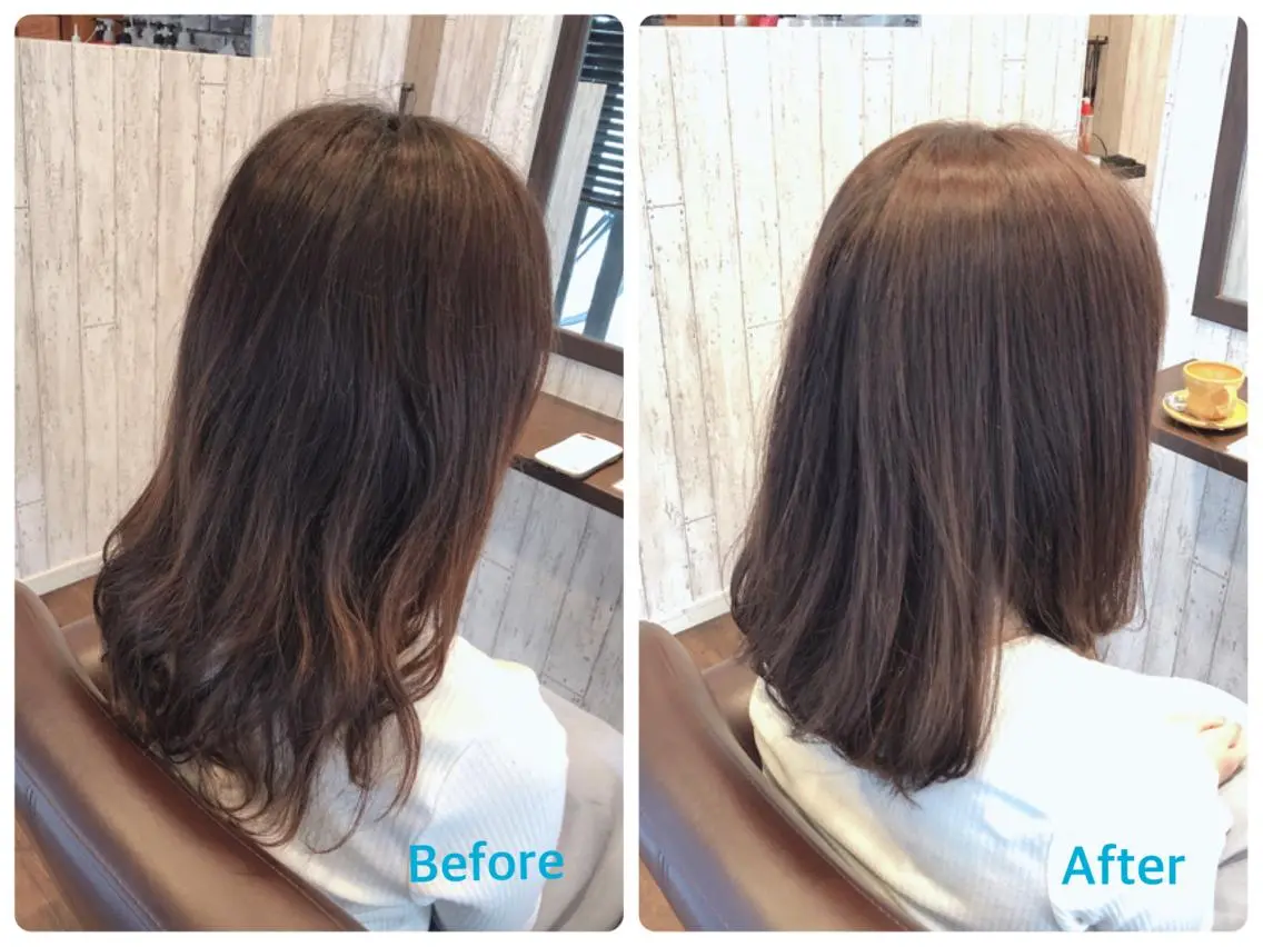 セミロング カラー 髪質改善💍 natsukiのヘアスタイル