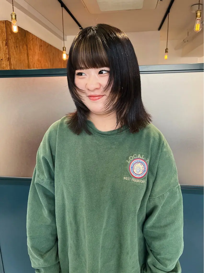 ミディアム レイヤーカット 暖色/パーマ 🌼クニトウメイのヘアスタイル