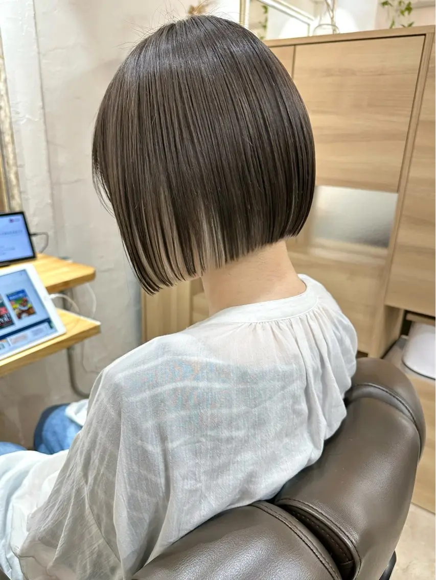 ショート カラー 髪質改善 縮毛矯正/ レイヤー/銀座/本木のヘアスタイル