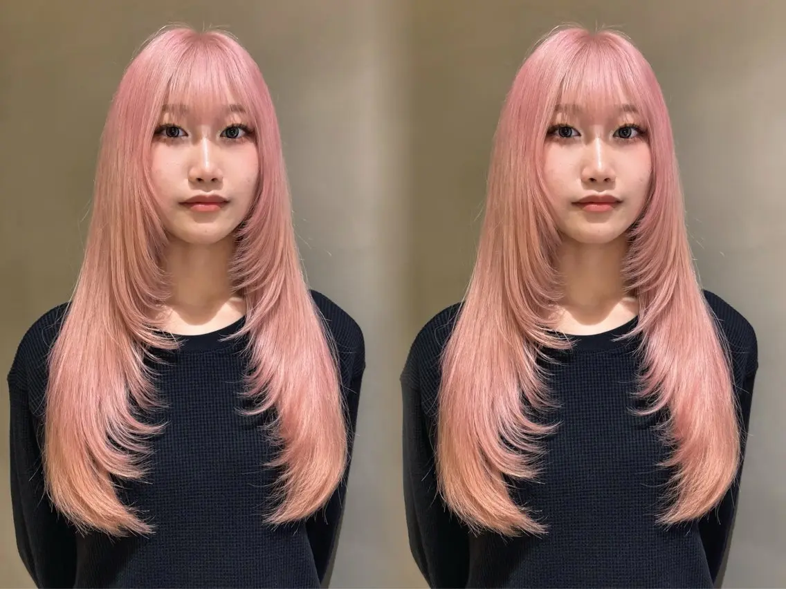 ロング ヘアカラー ブリーチ🌟レイヤー 🎠KANON🎡のヘアスタイル