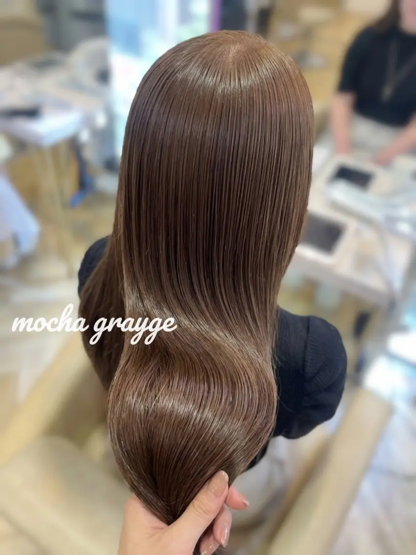 ロング カット ヘアカラー 縮毛矯正 トリートメント 韓国🎀レイヤー/艶 髪/縮毛矯正/ユリナのヘアスタイル