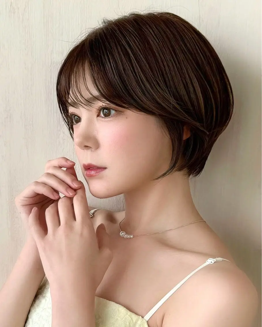 ショート カラー カット ヘアカラー 縮毛矯正 トリートメント 💍新宿ショート 💍岩田莉奈のヘアスタイル