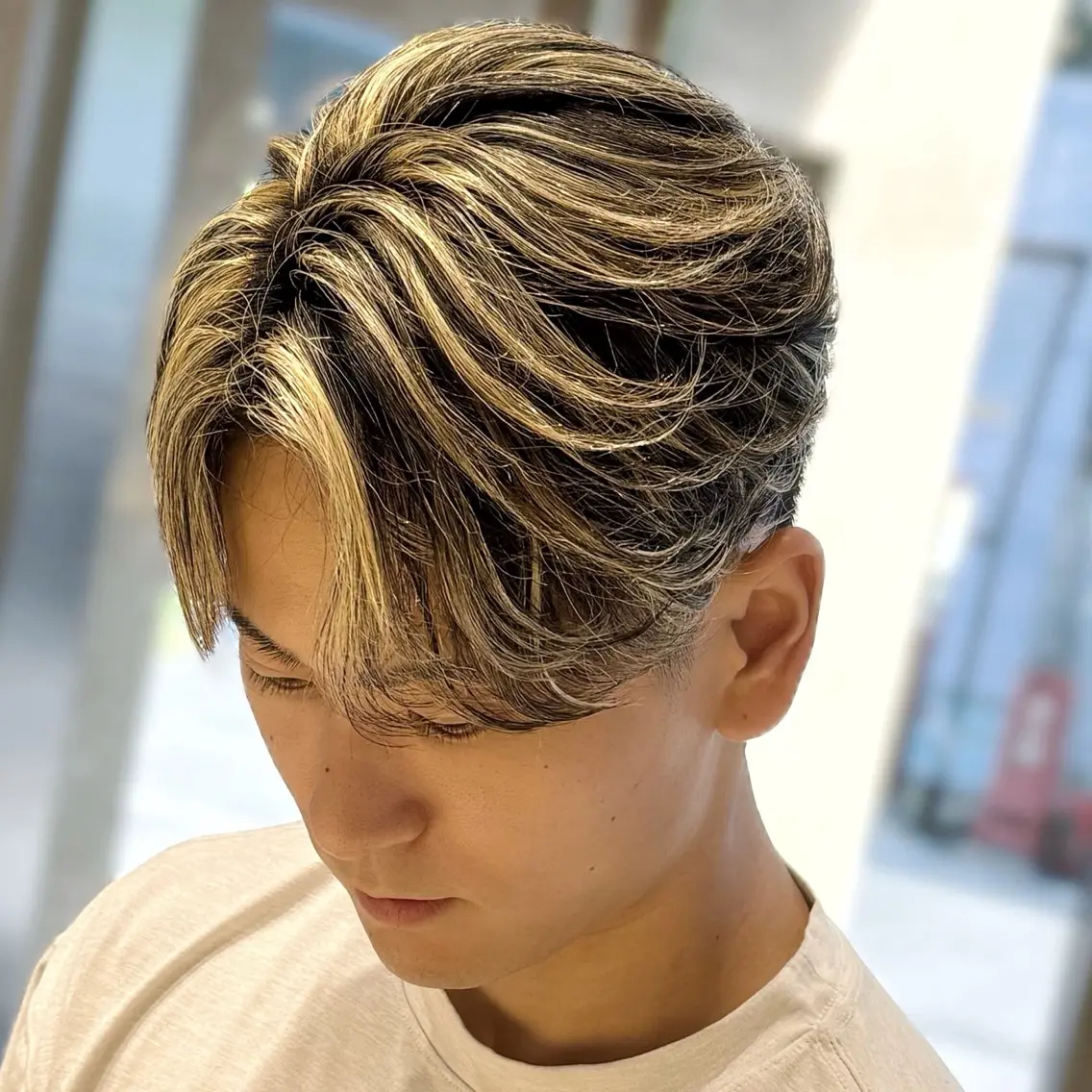 メンズ メンズハイライト カット ヘアカラー 渋谷メンズ特化 佐橋世奈のヘアスタイル