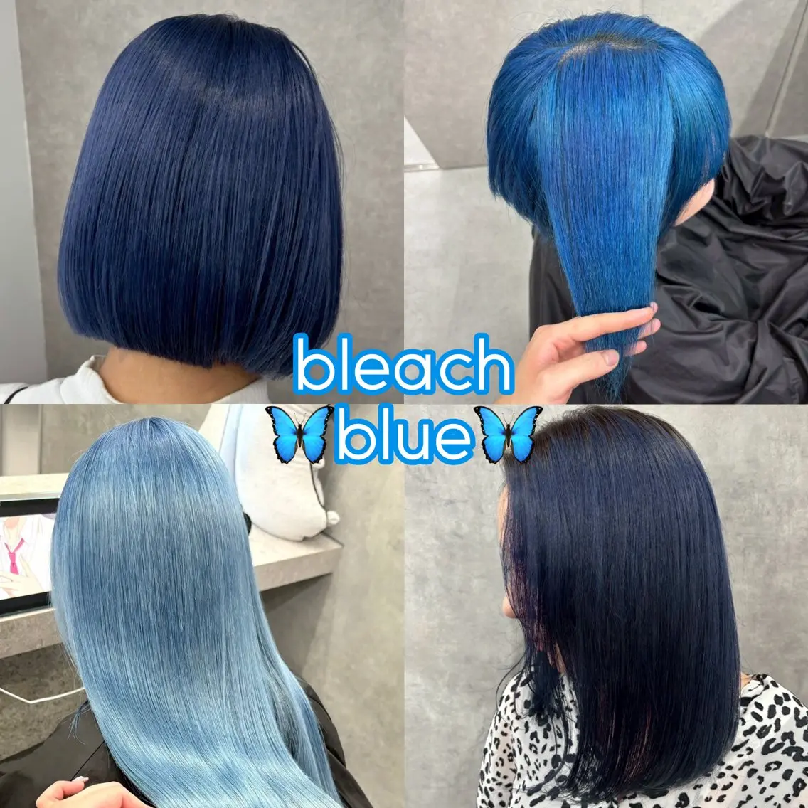 ミディアム カラー ブリーチ ブルーカラー きぃちゃん/カラー 特化/いろあそび🦋のヘアスタイル