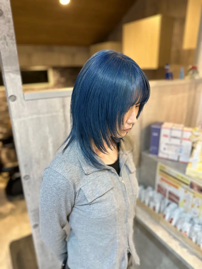 ミディアム カラー ブリーチ ヘアカラー トリートメント 透明感カラー/メンズ パーマ/小野田恵太郎のヘアスタイル