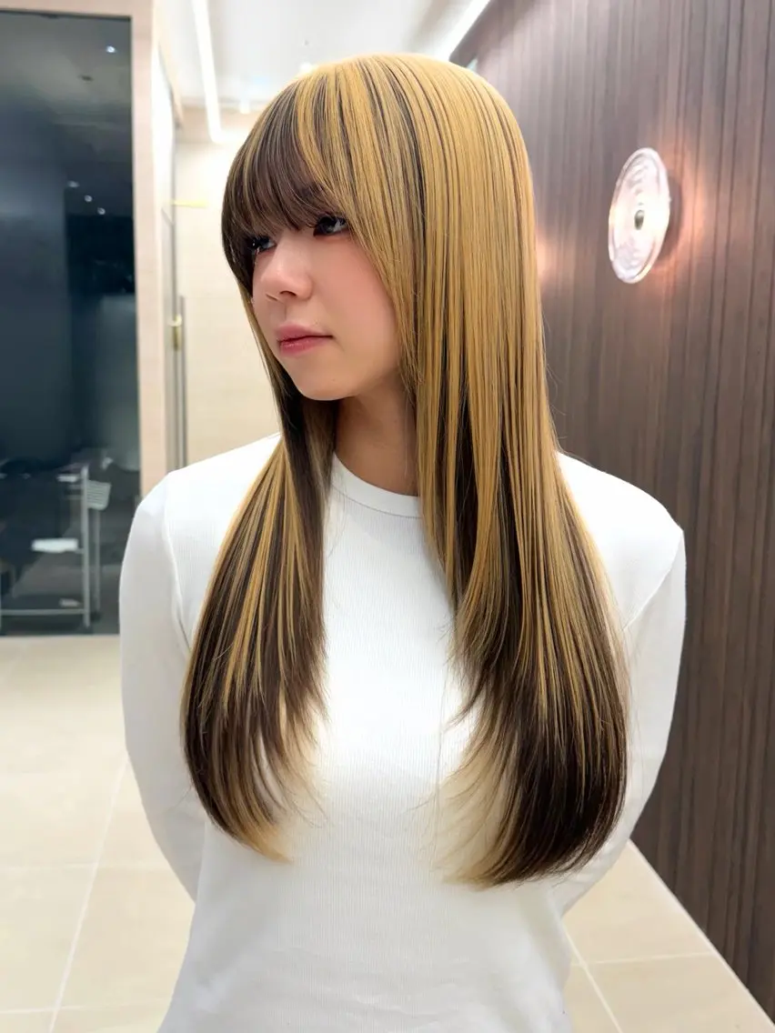 ロング ヘアカラー トリートメント PULSE ASAHIのヘアスタイル