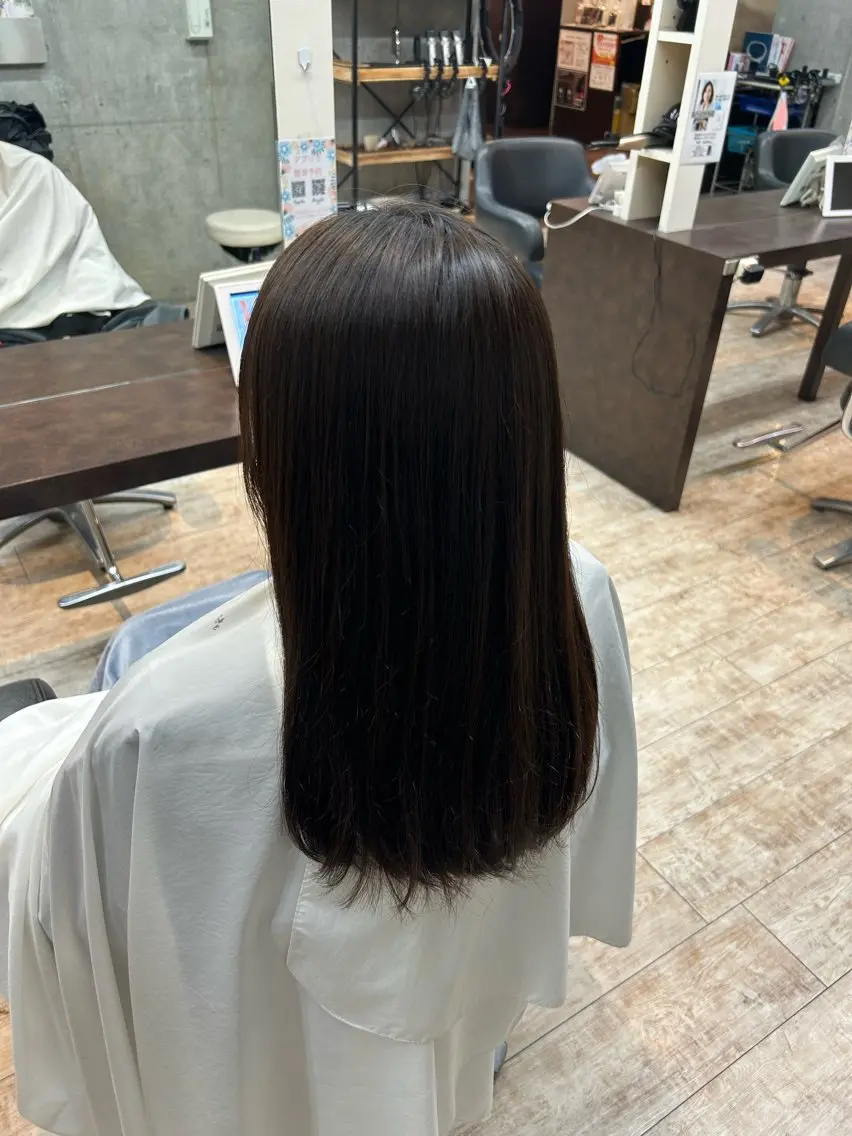 ロング 縮毛矯正 縮毛矯正 桜井晶/ Blossom大山店のヘアスタイル