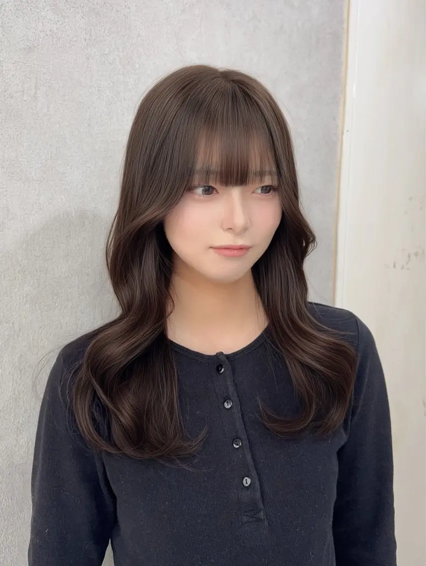 ロング カラー ベージュカラー ブリーチ ブラウンカラー ショコラブラウン ダブルカラー カット ヘアカラー トリートメント 赤み無し柔らかカラー 【梅田】madokaのヘアスタイル