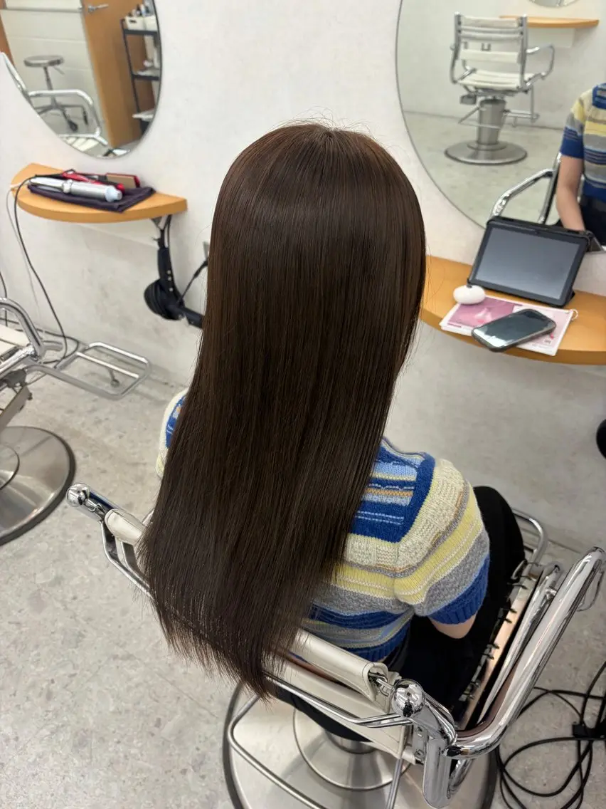 ロング ヘアカラー まろやかベージュ🤎 艶カラー🔔リンのヘアスタイル