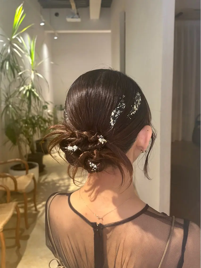 ✨結婚式お呼ばれヘアセット👰💍の写真