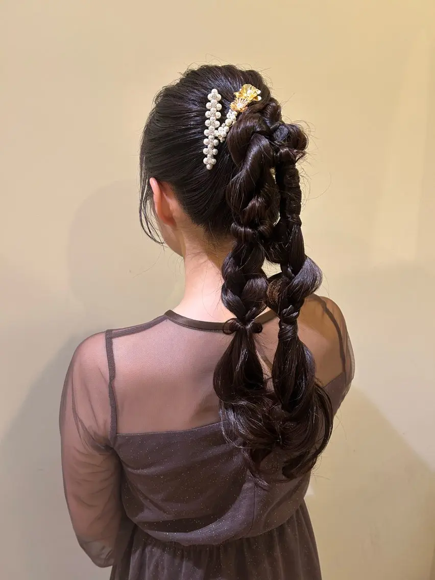 【通常時間ヘアセット】必ず可愛くします🪄🤍おでかけやお呼ばれに！¥5,500🎀の写真