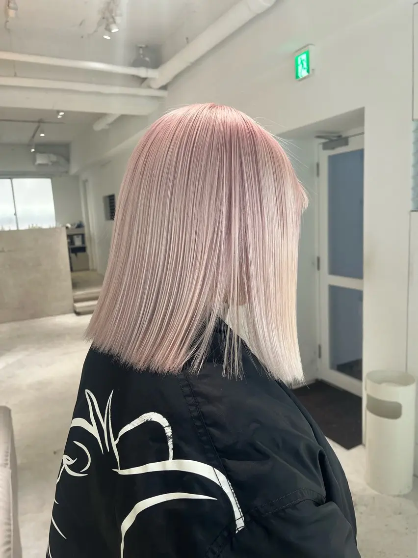 ミディアム ヘアカラー 透明感color ˚✧₊amuのヘアスタイル