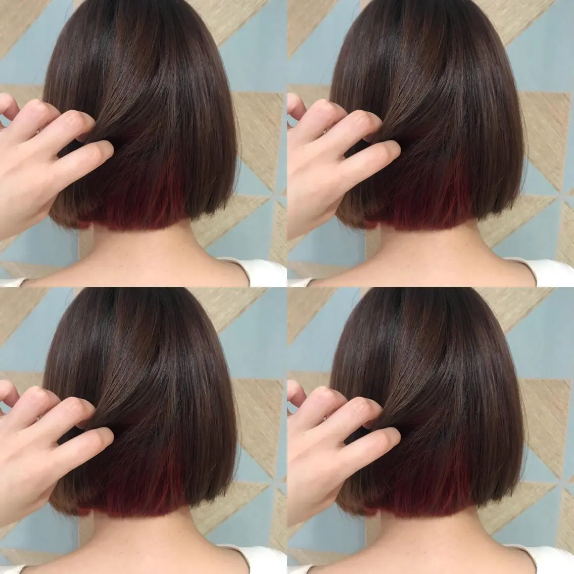 ミディアム カラー 小栗 麻衣のヘアスタイル