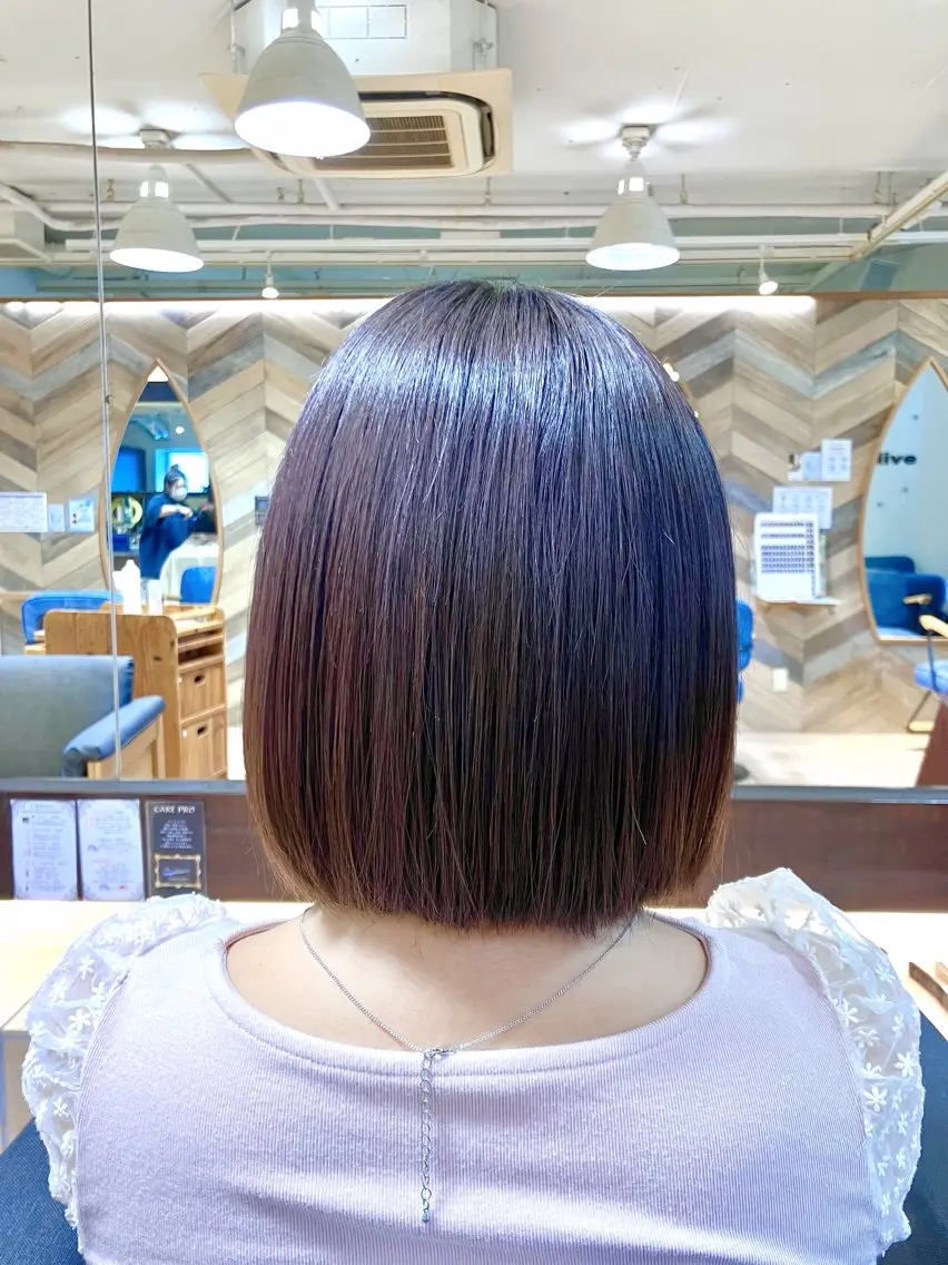 ショート 切りっぱなしボブ ボブ カット 奥谷 美代子のヘアスタイル