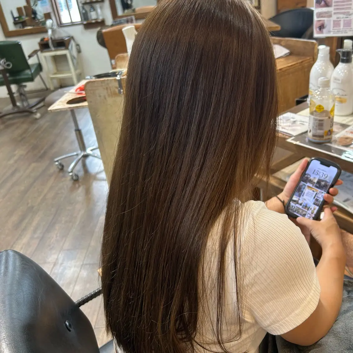 ロング カラー ベージュカラー オリーブベージュ 徳永　髪質改善 カラー🪄💫のヘアスタイル
