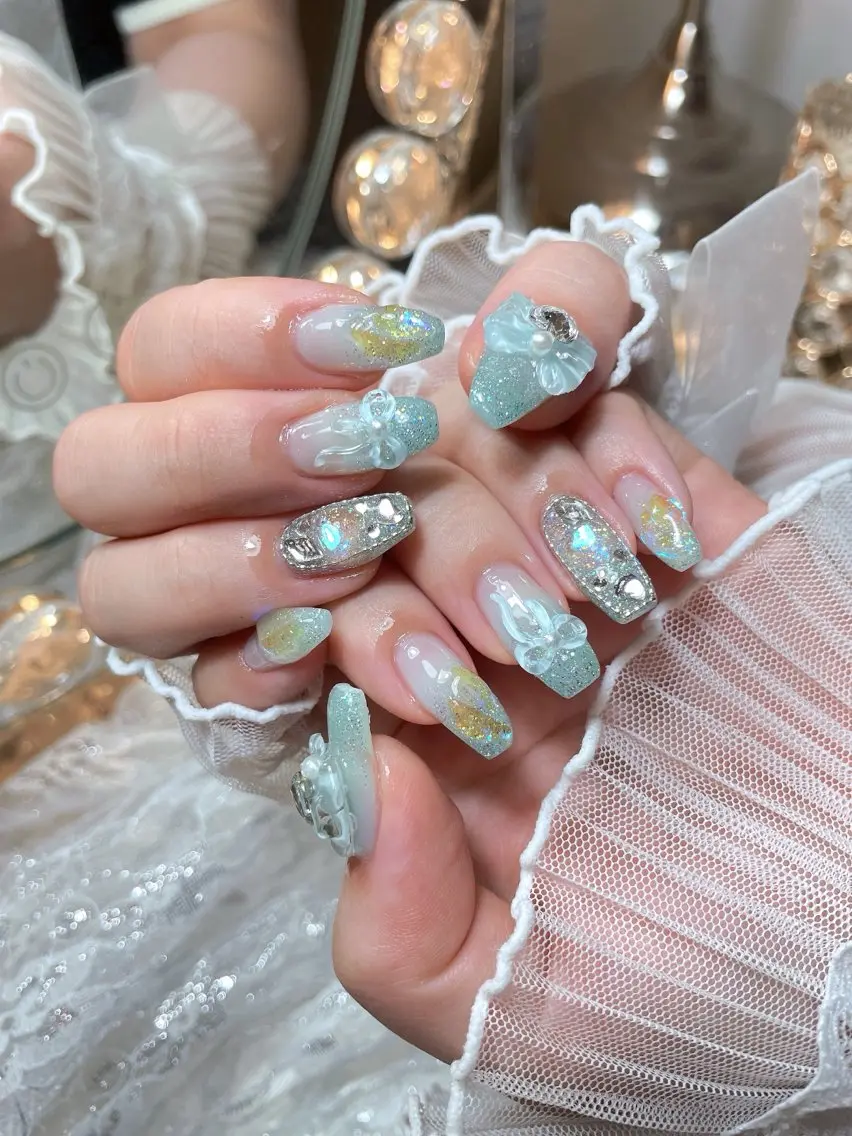 ネイル 24時まで❤︎韓国、 ワンホンネイルのネイルデザイン