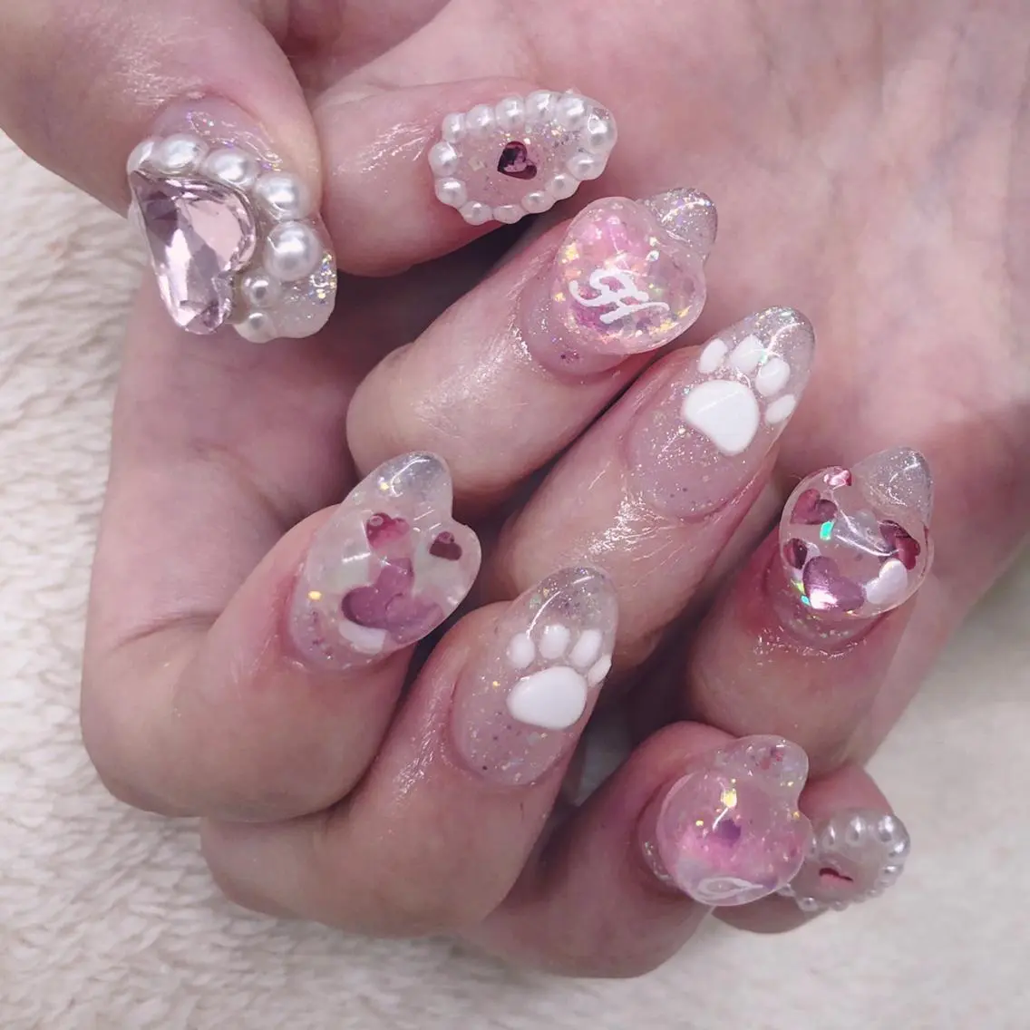 ネイル ハート ハンドネイル MAYME TAMAKIのネイルデザイン