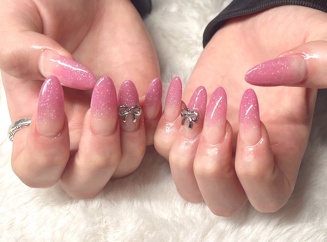 ネイル ラメ(グリッター) ラメグラデーション スカルプネイル ハンドネイル Nao美 Nailのネイルデザイン