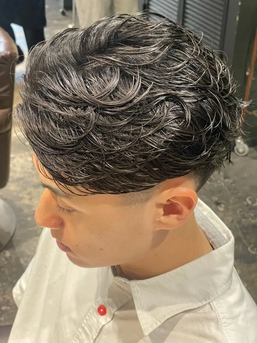 パーマ メンズ カット パーマ 💈メンズ職人 ルキト💈のヘアスタイル