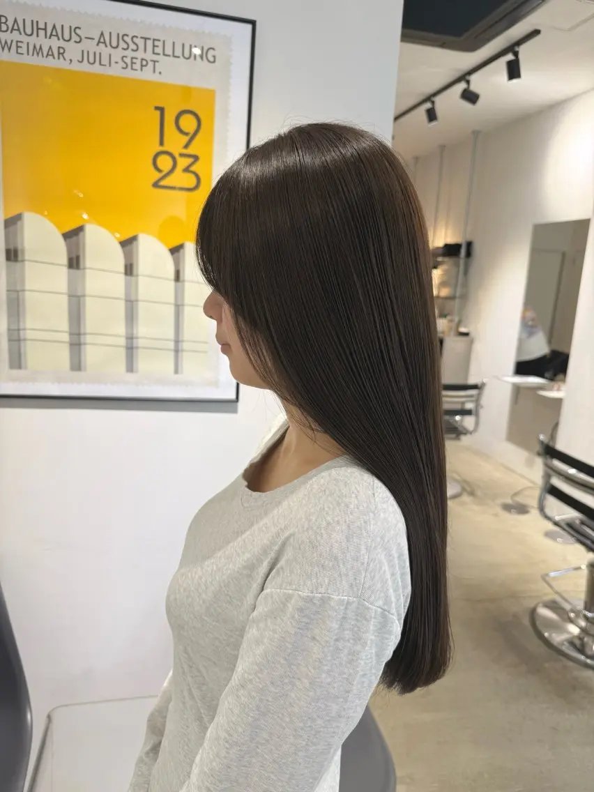 ロング 縮毛矯正 トリートメント 森岡 涼汰のヘアスタイル