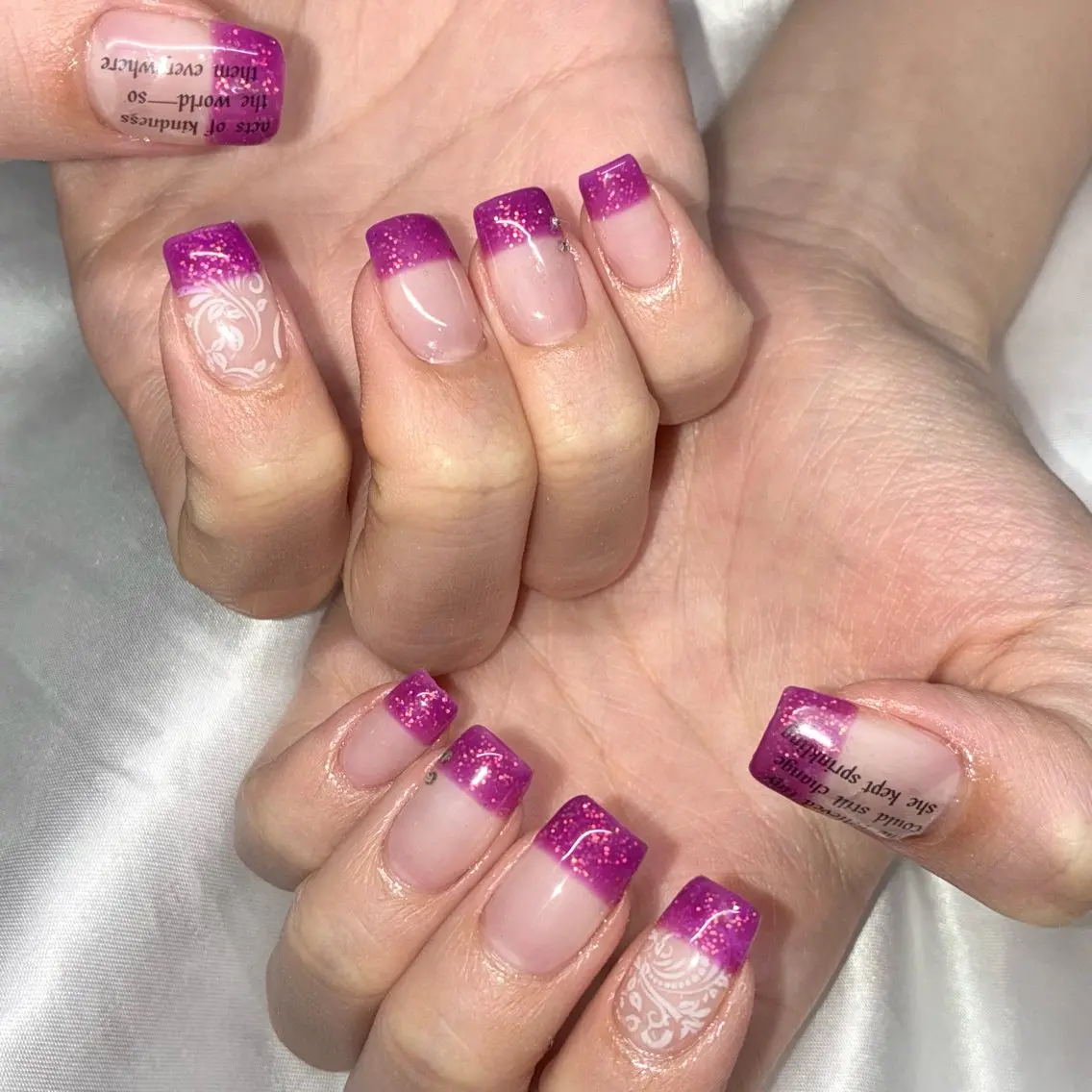 ネイル レース ハンドネイル Nail ヌシん家 AKANEのネイルデザイン