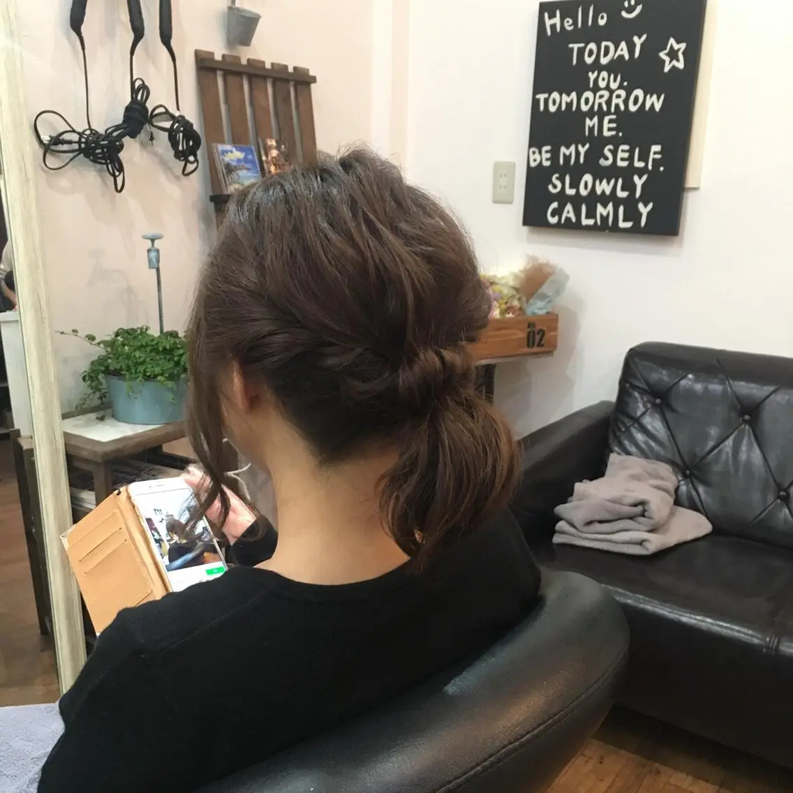 ミディアム セミロング ロング カラー ヘアアレンジ ポニーテール 西川 ヒロキのヘアスタイル