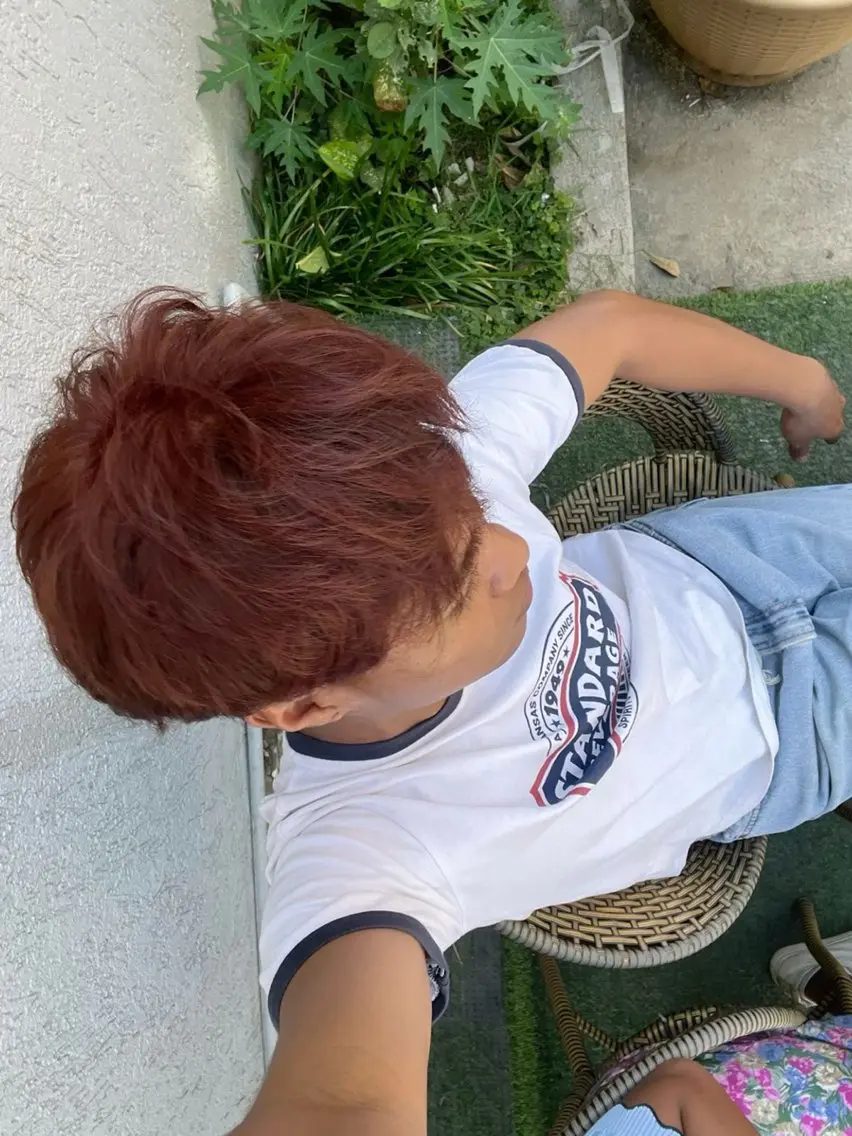 カラー メンズ メンズブリーチ ブリーチ ブリーチなしカラー ヘアカラー 暖色系カラー モデル募集中/souのヘアスタイル