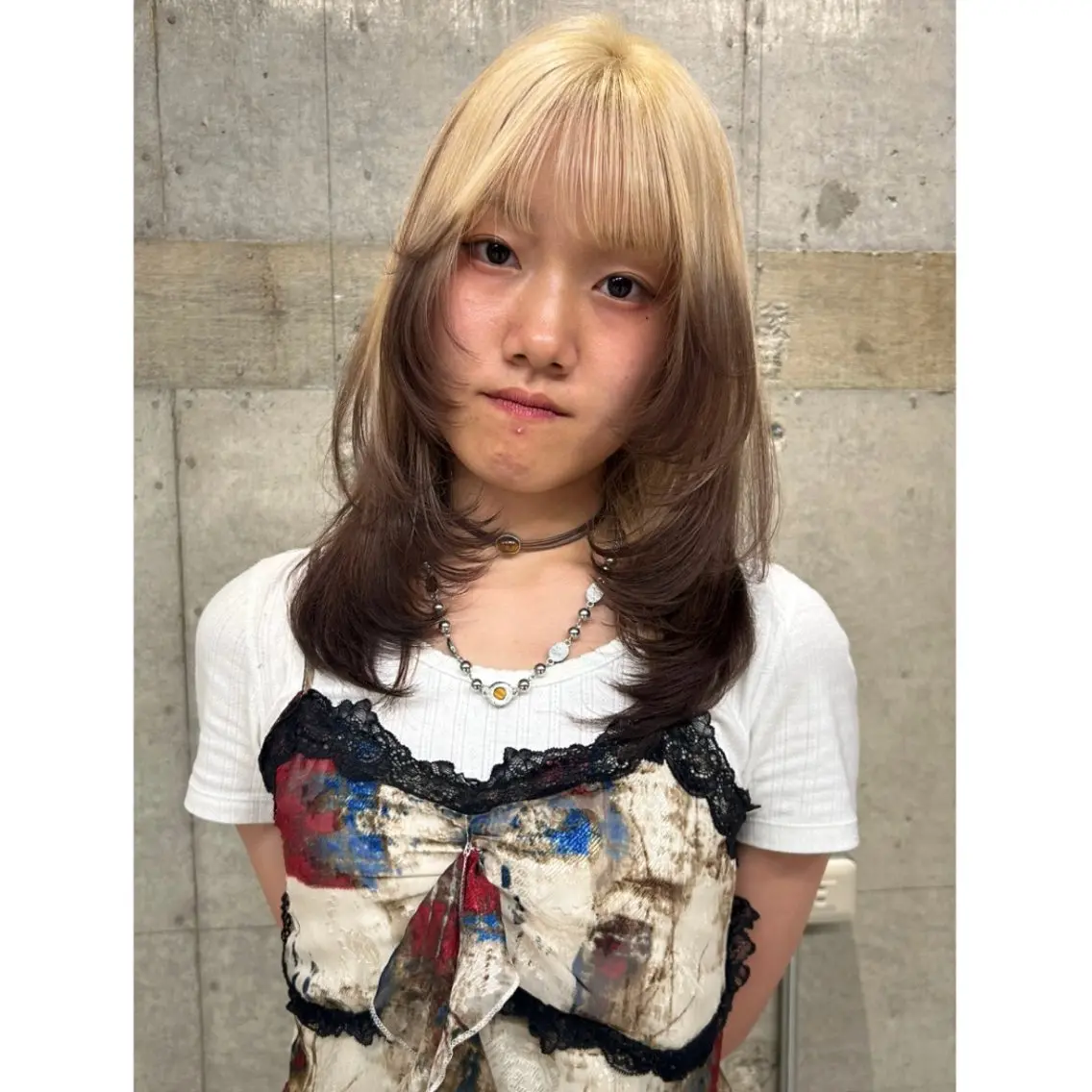 カラー ヘアカラー カエデ🦔 カットモデルのヘアスタイル