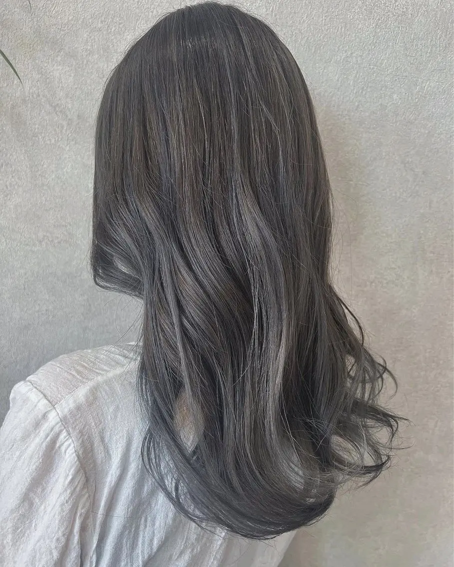 セミロング カラー パーマ ヘアアレンジ メンズ キッズ ヘアカラー トリートメント 透明感カラー／ 新潟万代/池野里衣のヘアスタイル