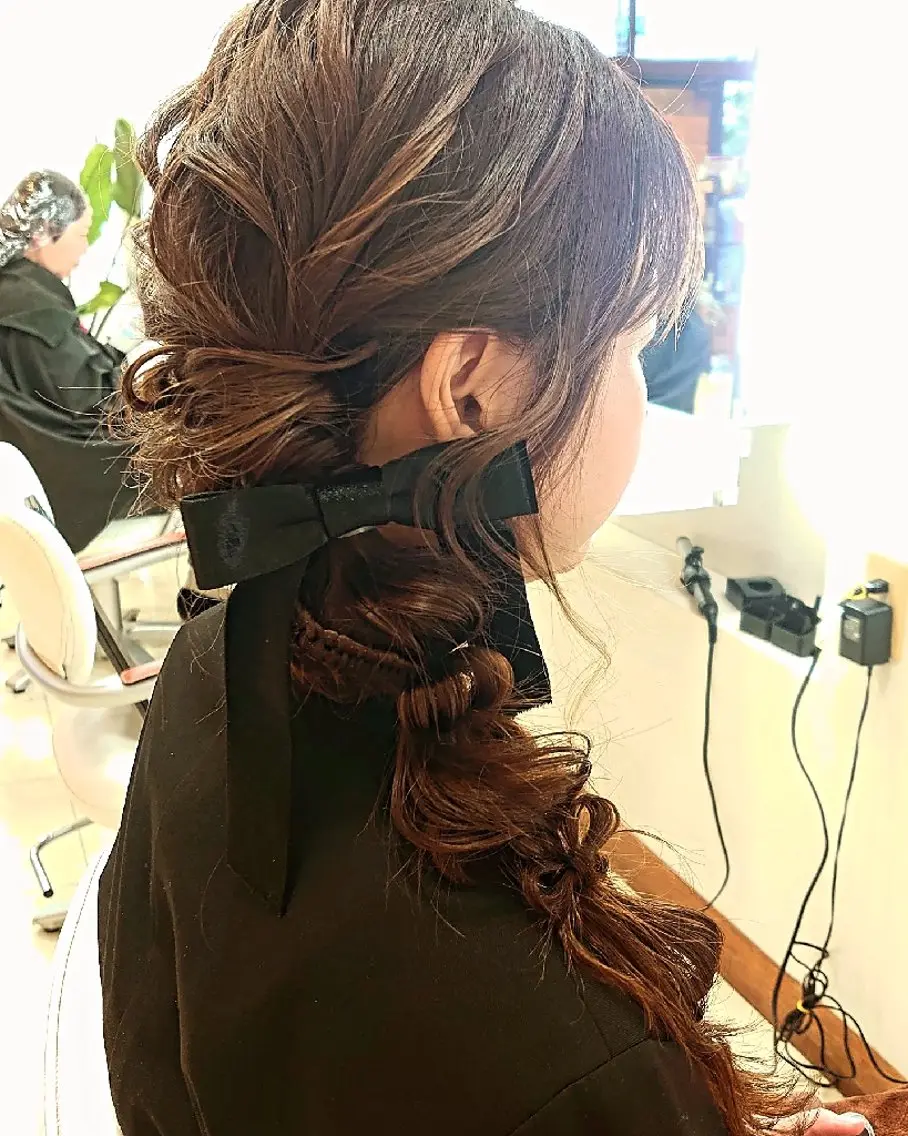 ヘアアレンジ ロング ヘアセット キンジョウ エナミのヘアスタイル